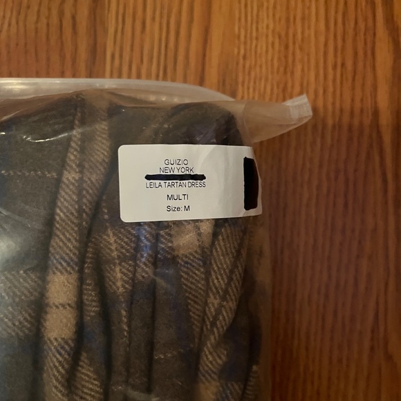NEW Guizio Leila Tartan Dress Size Medium Multi (Brown) - SEALED PACKAGE - Picture 5 of 9